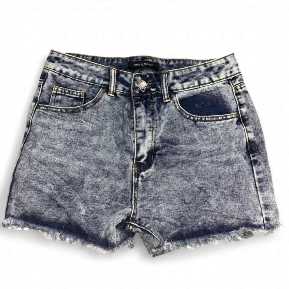 Denim Acid Wash Shorts